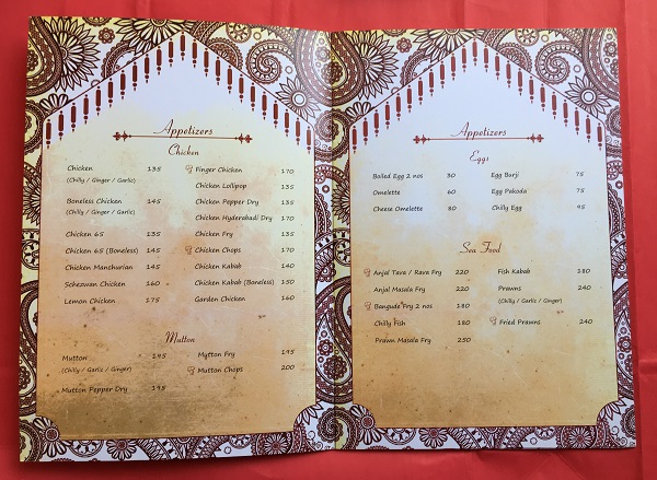lobos courtyard menu card